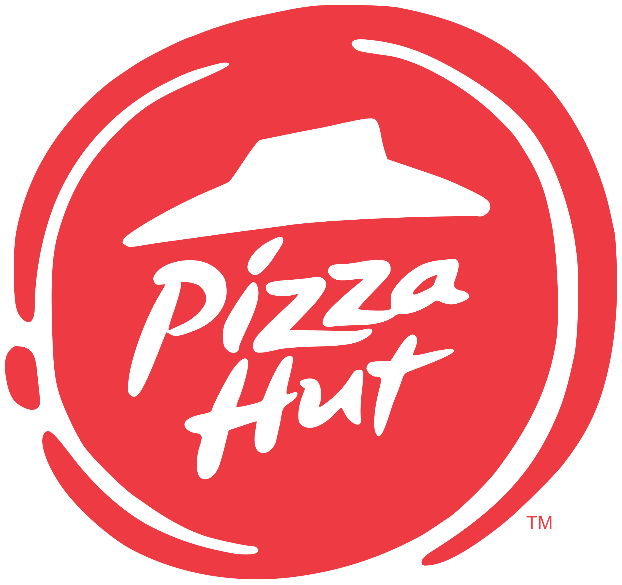 Pizza Hut logo with white background.