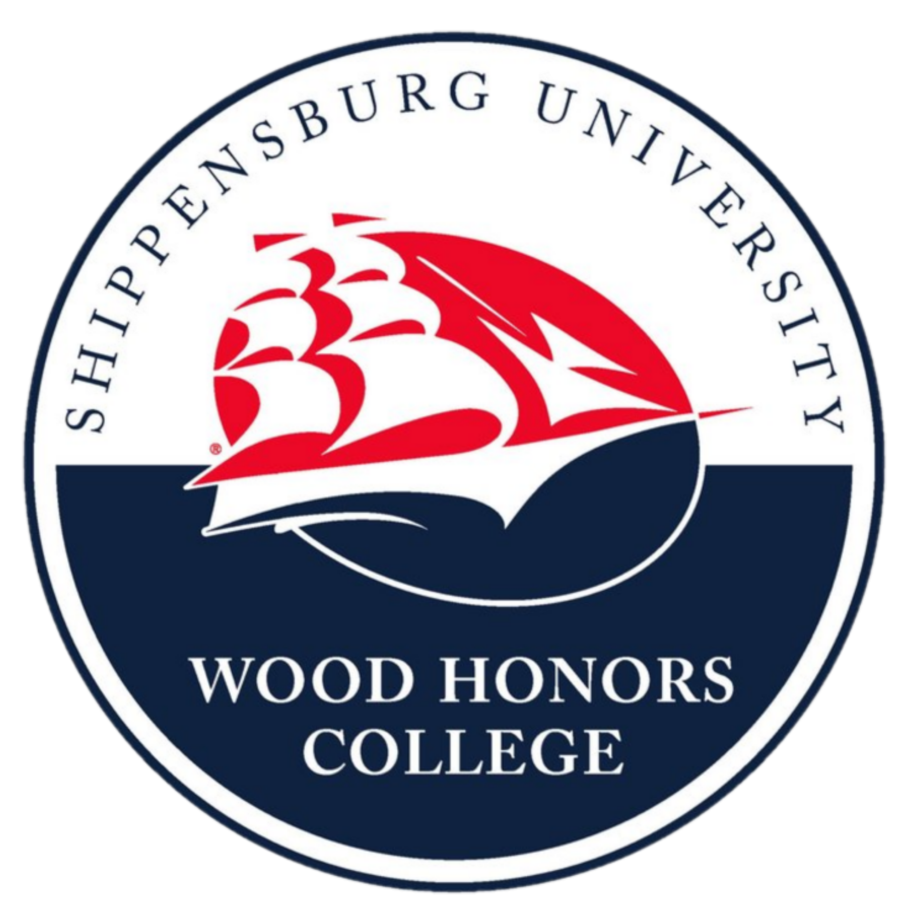 Shippensburg Honors College Logo with a white background.